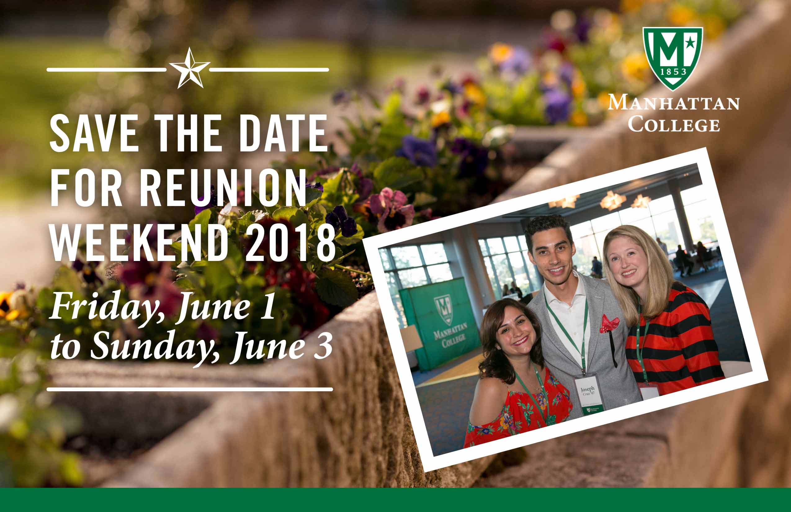 Reunion Weekend Save the Date: June 1-3, 2018